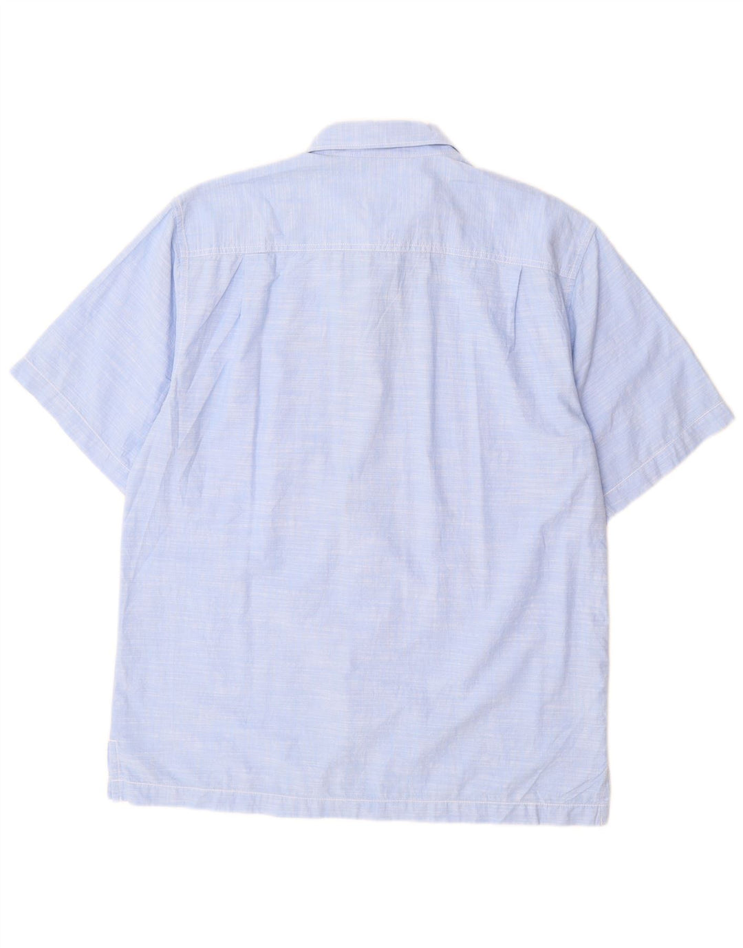 Camicia a maniche corte da uomo Tommy Bahama in cotone screziato blu medio