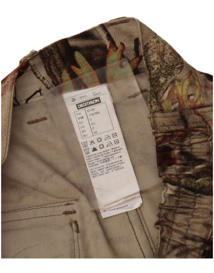 Pantaloni cargo dritti da donna DECATHLON piccoli W27 L30 cotone floreale beige