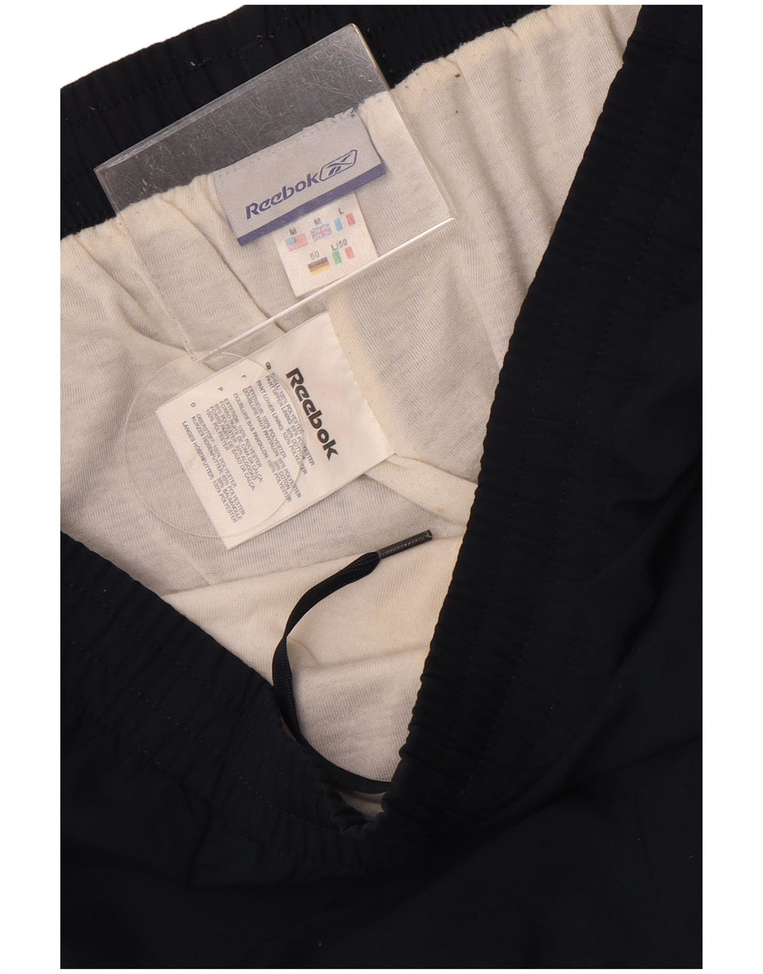 REEBOK Pantaloni da tuta da uomo Joggers medio poliestere blu navy