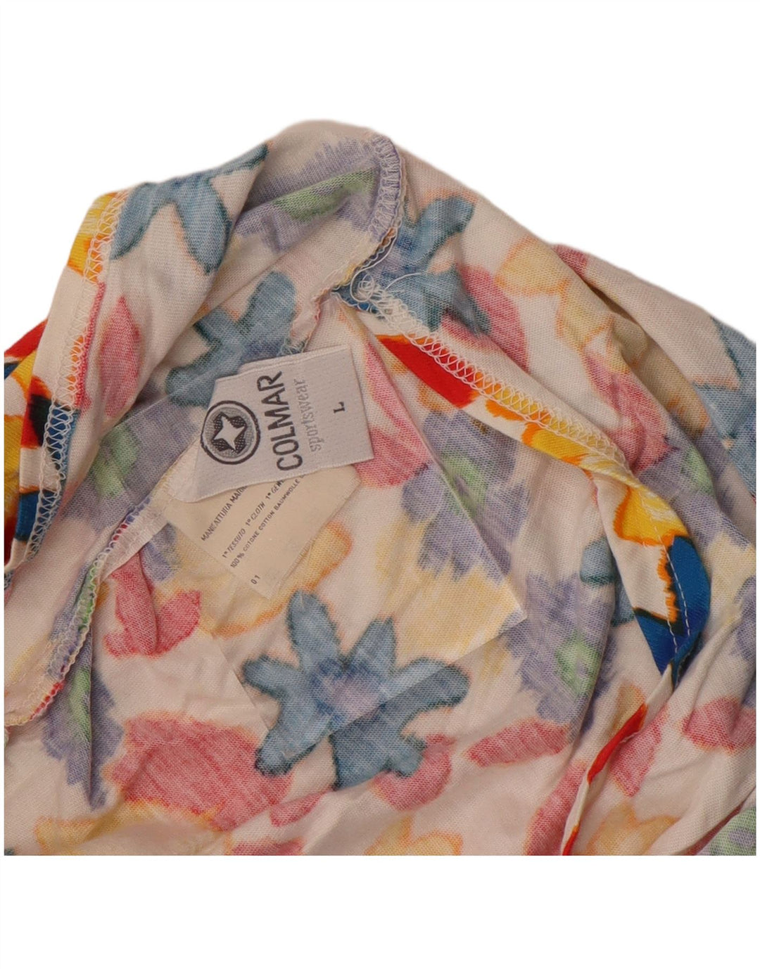 Top corto avvolgente da donna Colmar UK 14 grande cotone floreale multicolore