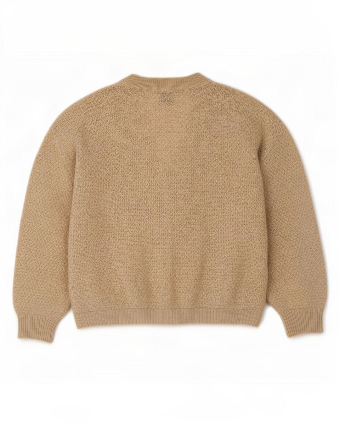 Maglione cardigan da uomo Think Pink IT 48 Lana d'agnello beige medio