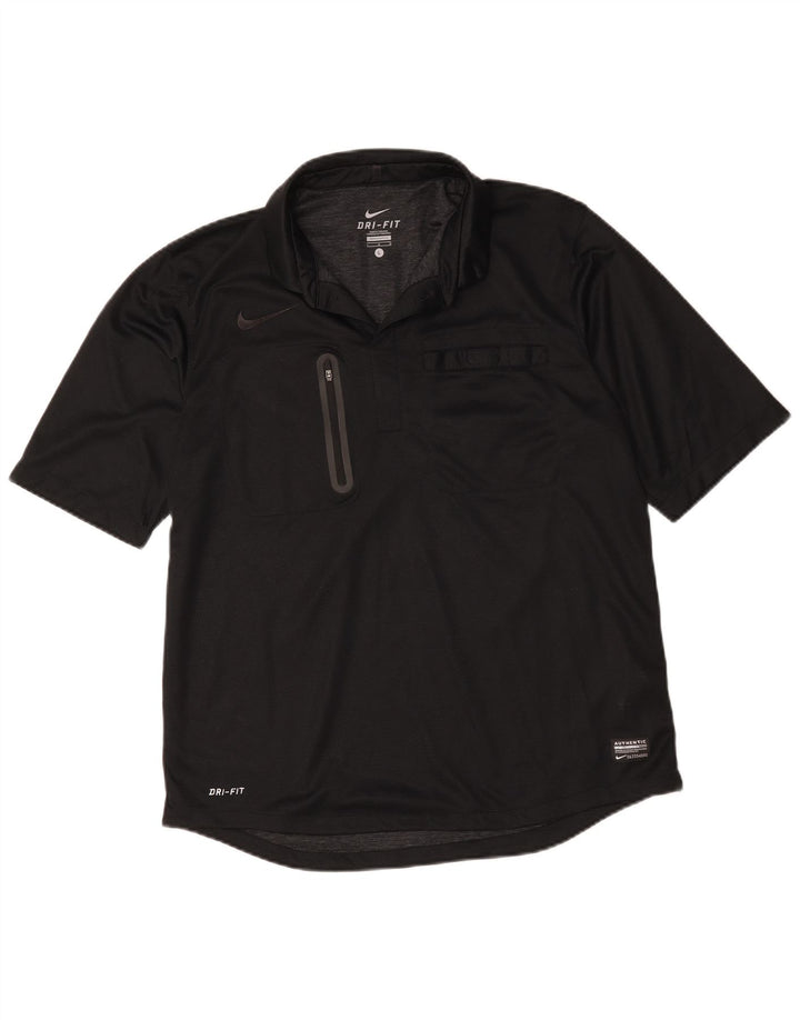 Polo Nike da uomo Dri Fit grande in cotone nero