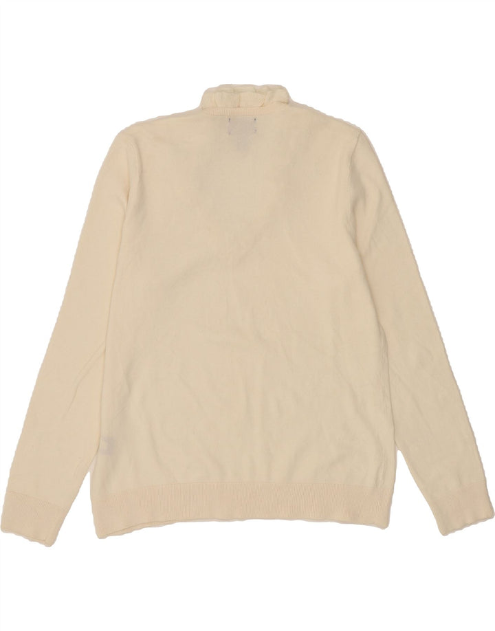 CHAPS Womens Classics V-Neck Jumper Sweater UK 18 XL Off White Cotton Vintage Chaps and Second-Hand Chaps from Messina Hembry 