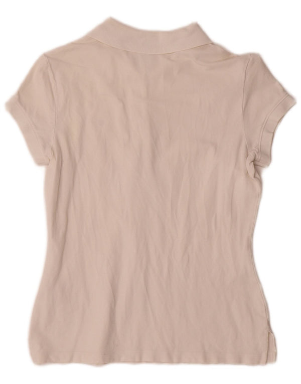 Polo da donna Tommy Hilfiger UK 10 piccola in cotone bianco