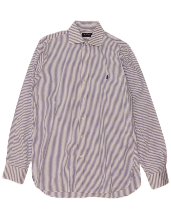 Polo Ralph Lauren Camicia da uomo Taglia 15 Cotone a righe blu medio