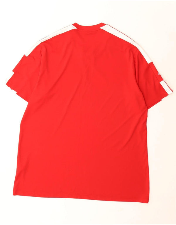 T-shirt Adidas Aeroready da uomo Top XL Poliestere color block rosso
