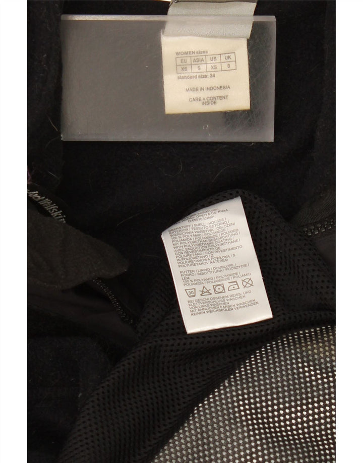 JACK WOLFSKIN Womens Oversized Windbreaker Coat UK 8 Small  Black Vintage Jack Wolfskin and Second-Hand Jack Wolfskin from Messina Hembry 