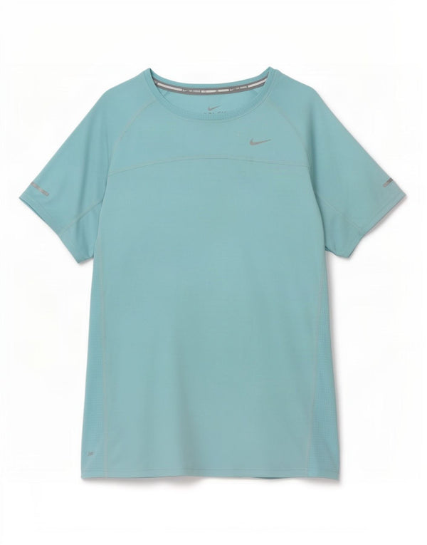 T-shirt Nike Dri Fit da donna Top UK 10 Small Blu Poliestere