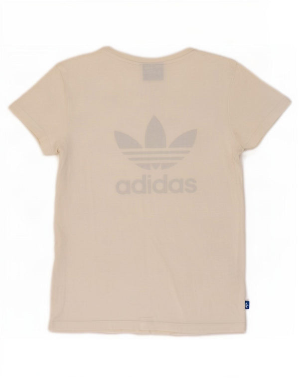 T-shirt grafica da donna Adidas Top UK 8 Small in cotone bianco