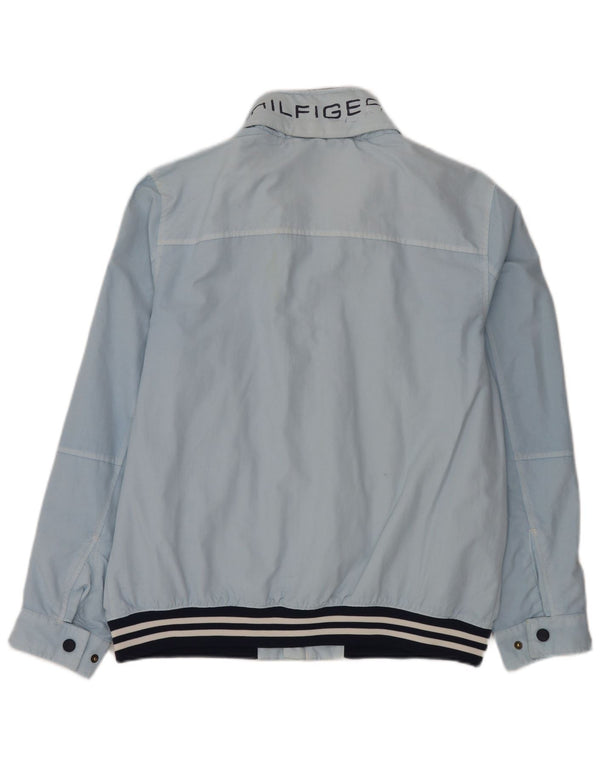 Tommy Hilfiger Uomo Bomber con cappuccio grafico UK 40 Large Blue Striped