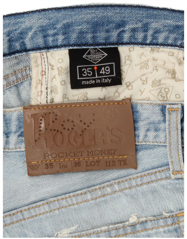 Jeans dritti da uomo Roy Rogers W35 L33 cotone blu