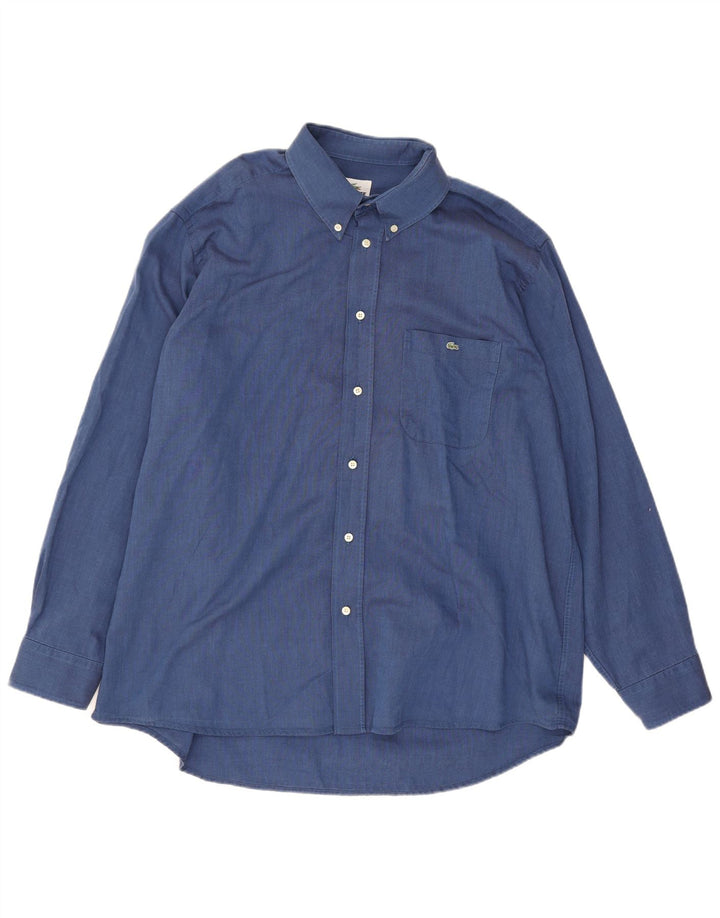 Camicia da uomo Lacoste taglia 43 grande cotone blu