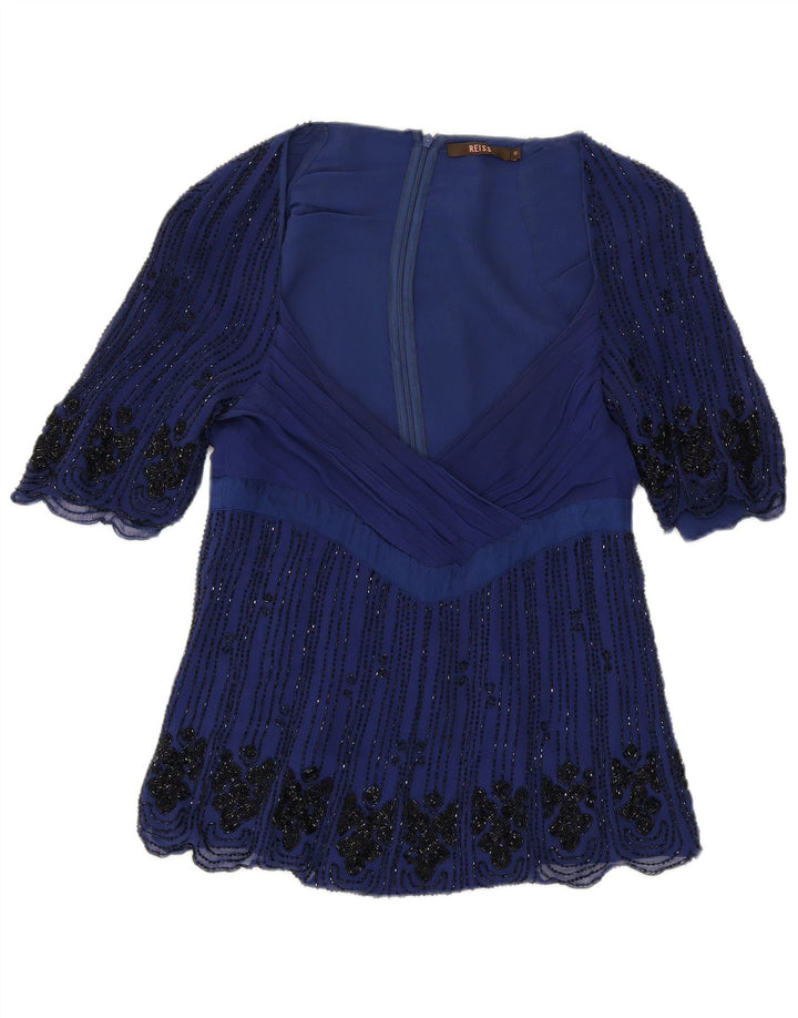 Camicetta da donna REISS Top UK 10 piccola seta blu