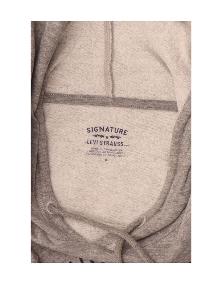 Maglione con cappuccio grafico da uomo Levi's in cotone grigio medio
