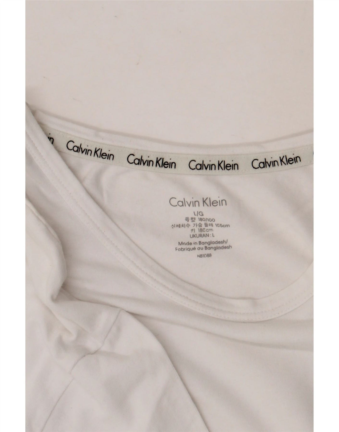 T-shirt da uomo Calvin Klein grande bianca