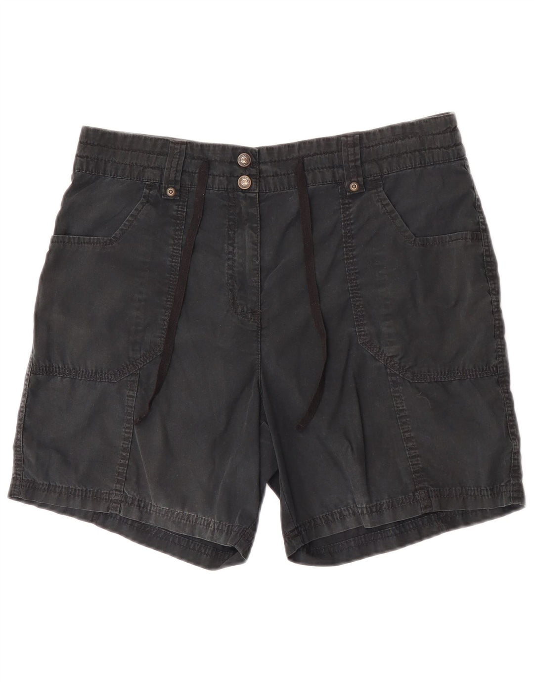 Pantaloncini casual da donna Marks & Spencer UK 12 medi W31 cotone nero