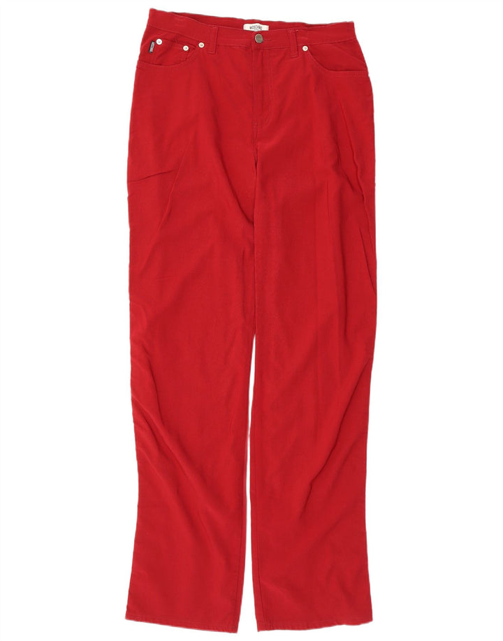 Pantaloni casual dritti da uomo Moschino W33 L33 rossi