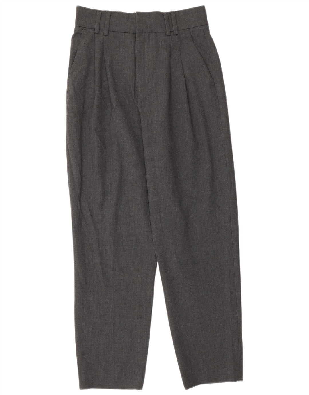 Pantaloni da abito con pegging da donna Zara EU 32 2XS W22 L26 Poliestere grigio