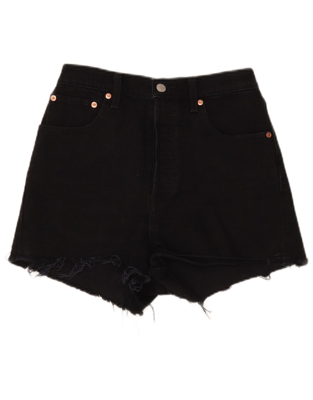LEVI'S Womens Denim Shorts W28 Medium  Black Cotton