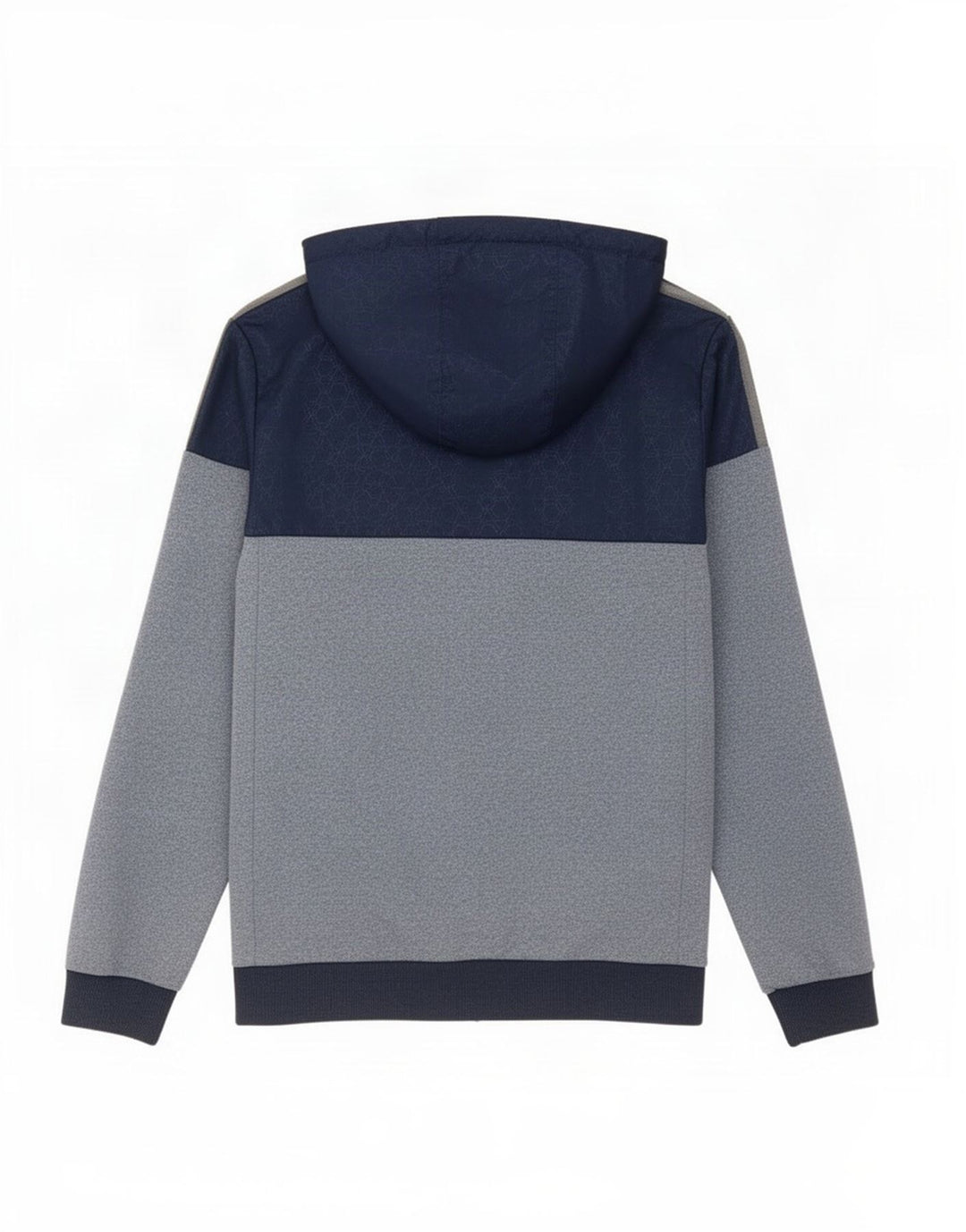 Maglione con cappuccio e zip da uomo Adidas piccolo in poliestere color block blu