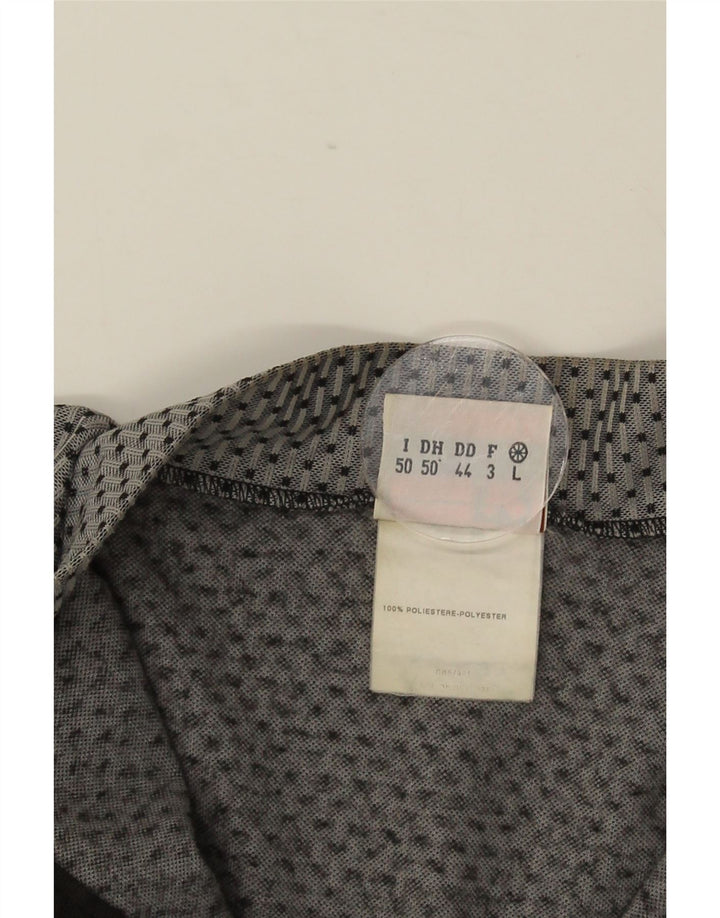 Tuta da ginnastica vintage da uomo con grafica pullover IT 50 Colorblock grigio medio