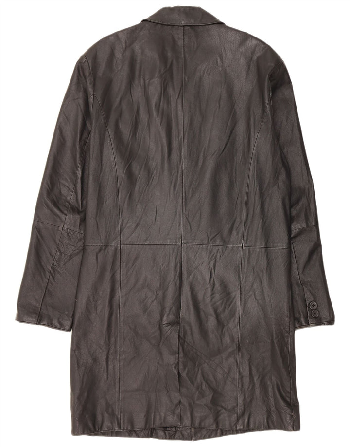 Cappotto in pelle da uomo Angelo Litrico UK 38 Pelle nera media