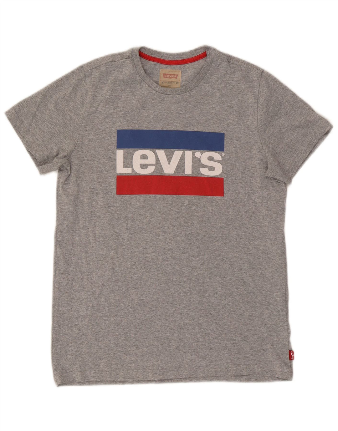 T-shirt grafica da ragazzo Levi's Top 15-16 anni grigia chiazzata