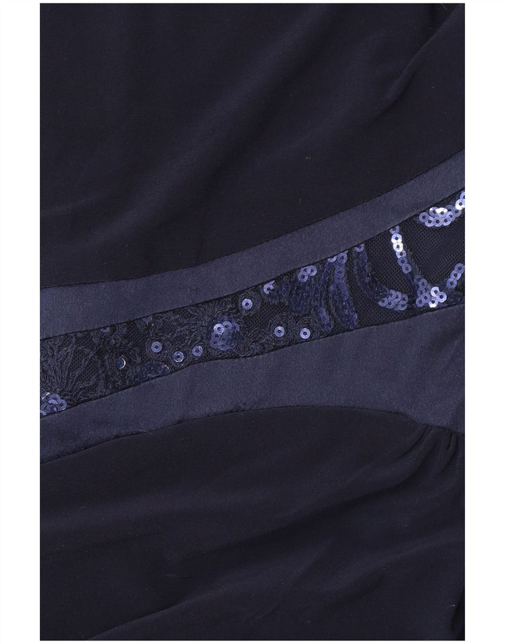 RALPH LAUREN Abito tubino senza maniche da donna US 4 Small Poliestere blu navy