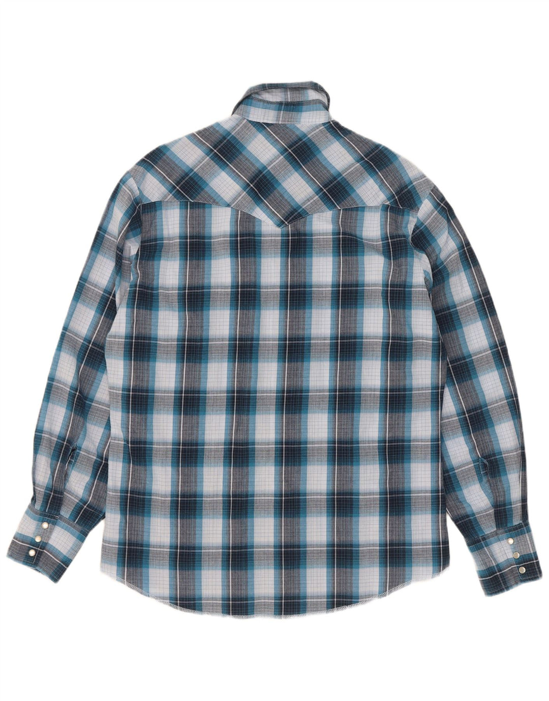 Camicia da uomo Wrangler in cotone a quadri blu medio