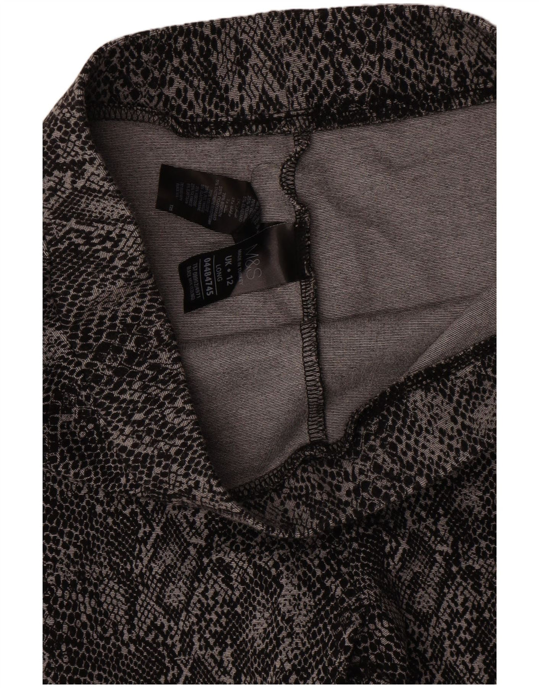 Leggings da donna Marks & Spencer UK 12 Viscosa con stampa animalier grigio medio