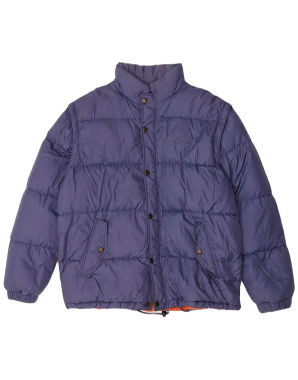 Sergio Tacchini Mens Hooded Padded Jacket UK 40 Large Blue Polyamide