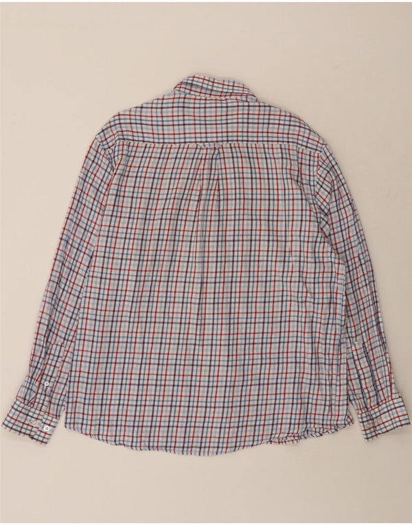 JAMES PRINGLE Camicia da uomo in flanella di cotone a quadri blu grande