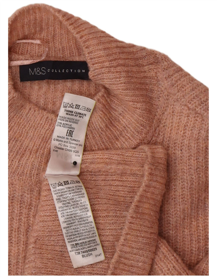 Maglione a collo alto corto da donna Marks & Spencer UK 12 Rosa medio