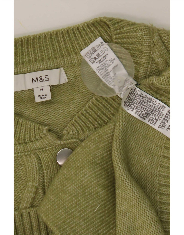 Maglione cardigan da donna Marks & Spencer UK 14 Poliestere verde medio