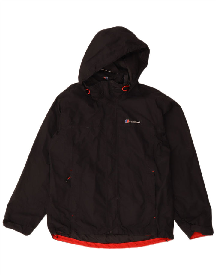 Giacca impermeabile con cappuccio da uomo Berghaus UK 38 Medium Black Polyamide Sports