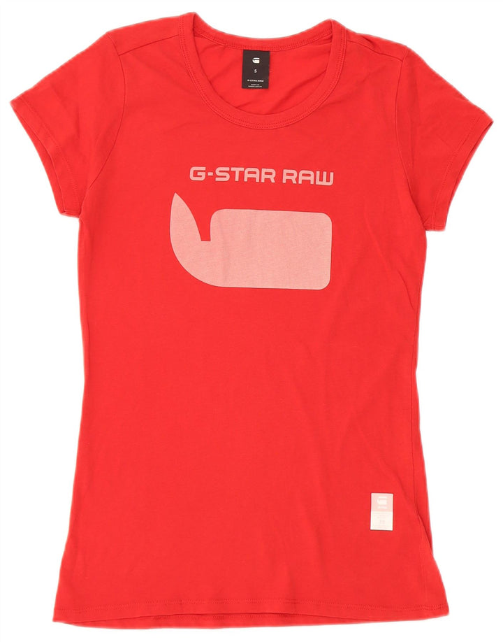 T-shirt grafica da donna G-Star Top UK 10 piccola rossa