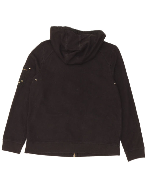 Maglione con cappuccio e zip da donna Ralph Lauren UK 10 piccolo cotone nero