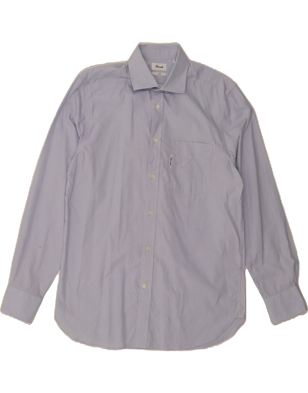 FACONNABLE Mens Club Shirt Size 15 1/2 39 Medium Blue Cotton Vintage Faconnable and Second-Hand Faconnable from Messina Hembry 