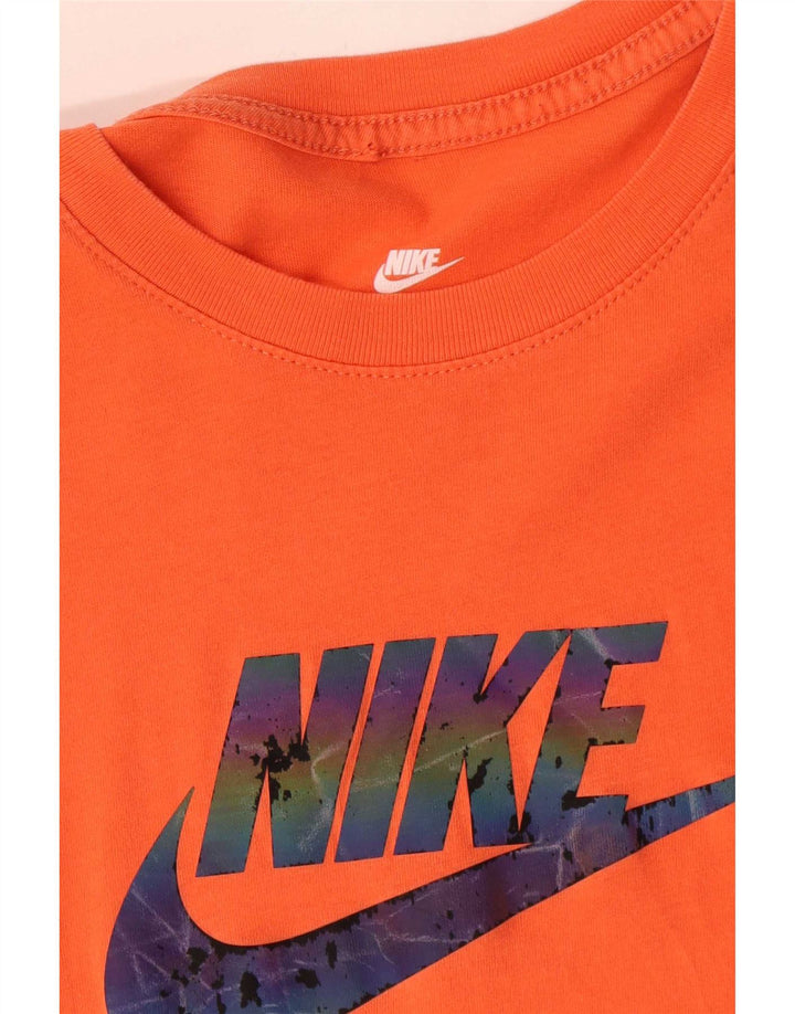 T-shirt grafica da uomo Nike Top in cotone arancione medio