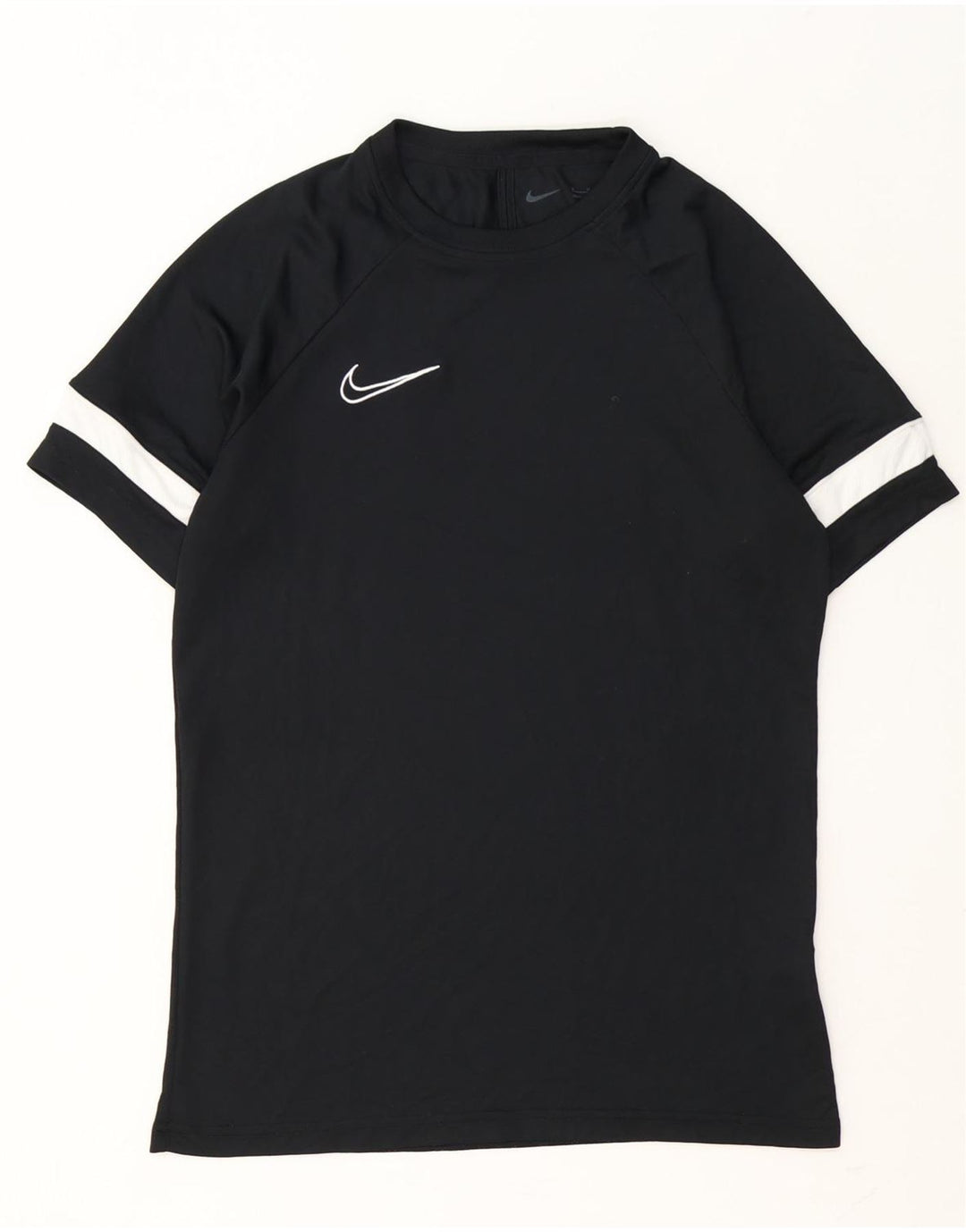 T-shirt Nike da uomo Dri Fit, top in poliestere color block medio nero
