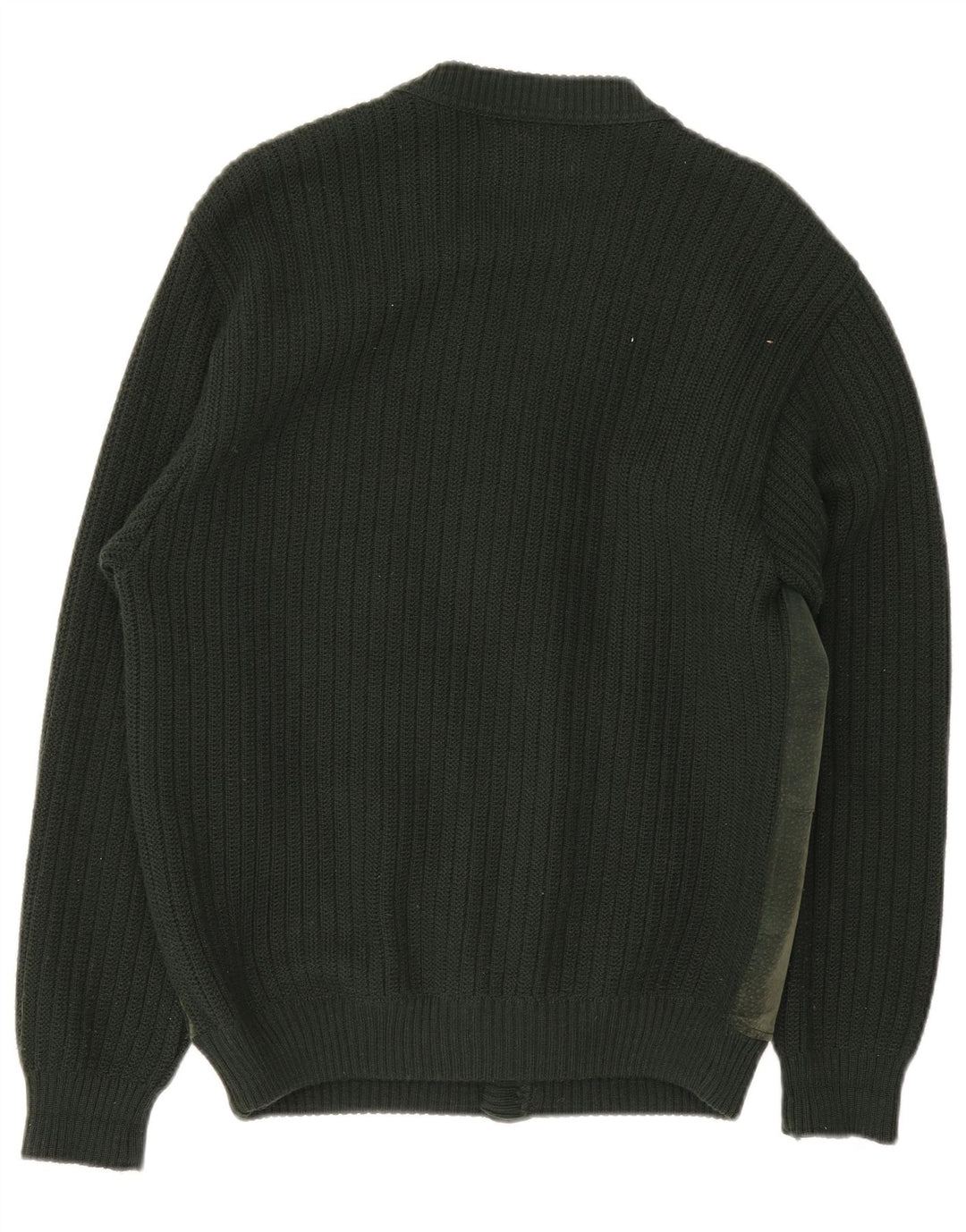 Maglione cardigan da uomo Malagrida Lana verde medio a rombi/diamante