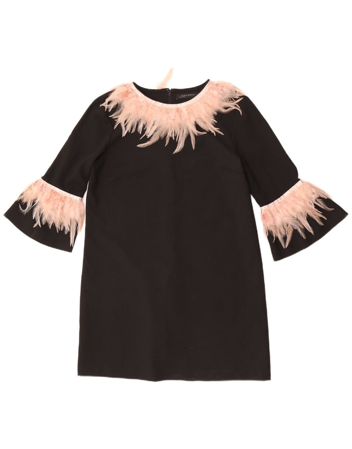 Abito a trapezio da donna Zara con maniche a 3/4 UK 16 grande poliestere nero
