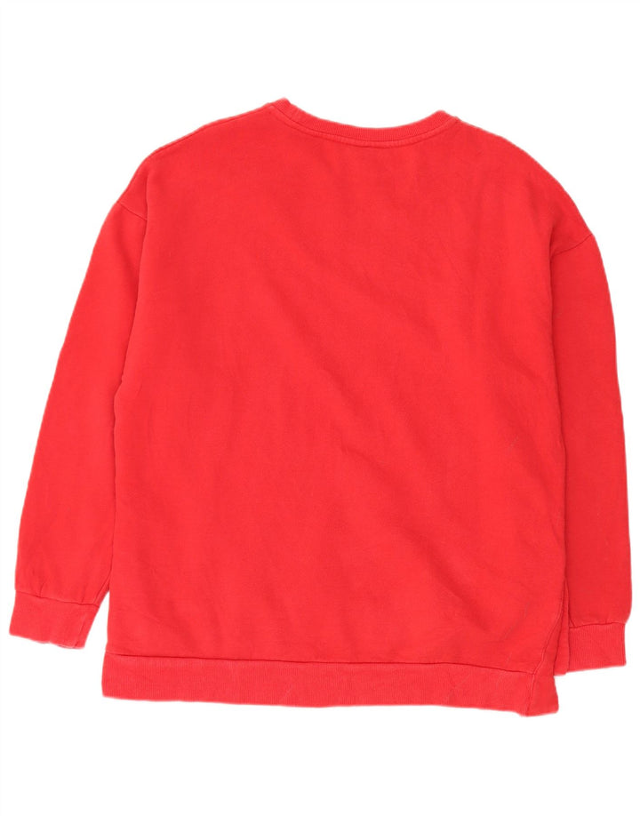 Felpa oversize con grafica da uomo Fila UK 12 cotone rosso medio