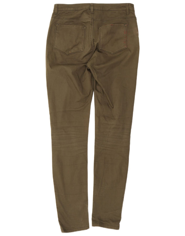 Pantaloni casual skinny da donna Hobbs UK 8 piccoli W28 L29 cotone kaki