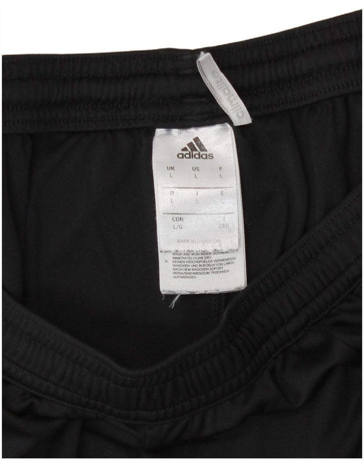 Pantaloncini sportivi Adidas Climalite da uomo, grandi, in poliestere color block nero