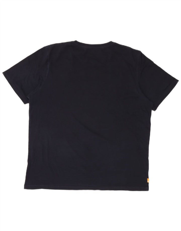 TIMBERLAND T-shirt grafica da uomo vestibilità regolare Top XL Blu navy