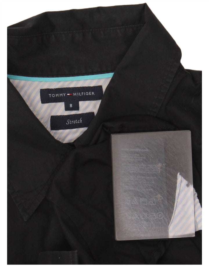 Camicia elasticizzata da donna Tommy Hilfiger US 8 cotone nero medio