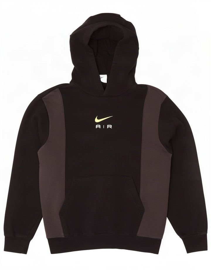 Felpa con cappuccio da uomo Nike Small in cotone color block nero