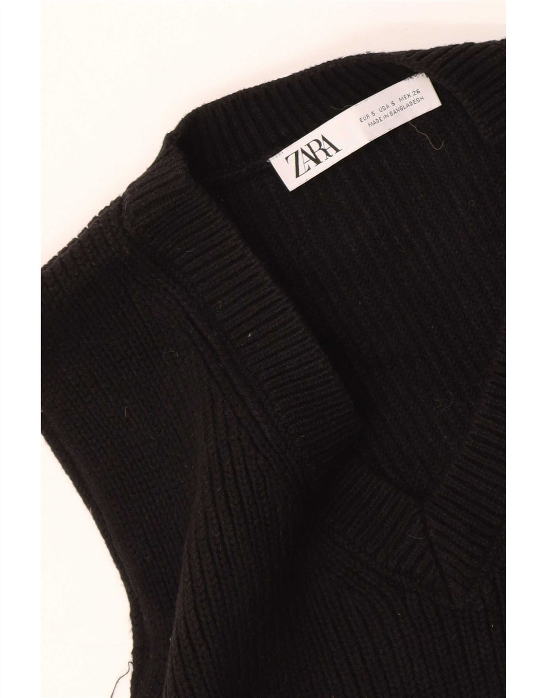 Canotta corta da donna Zara UK 10 piccola nera