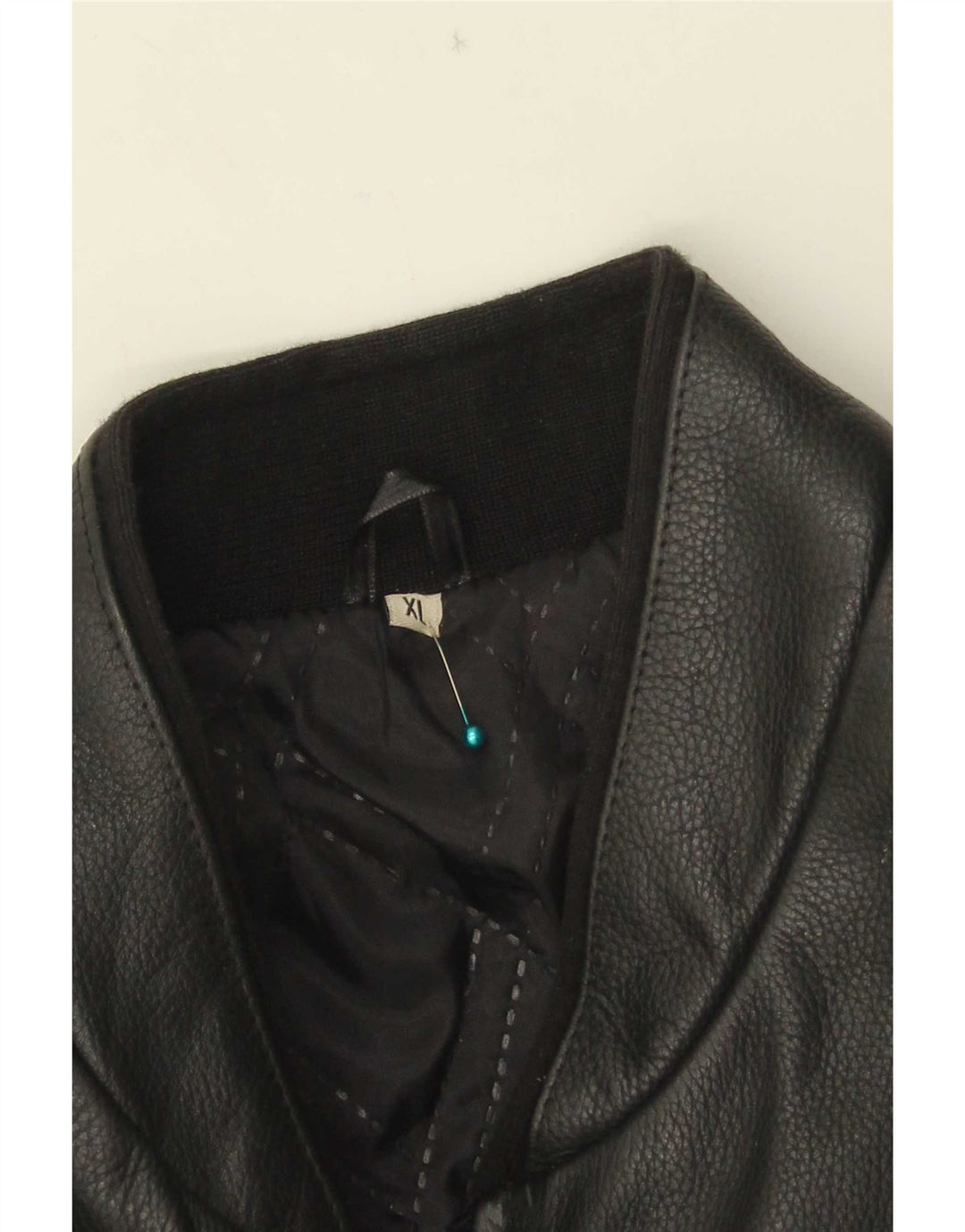 Giacca in pelle vintage da uomo UK 42 XL nera